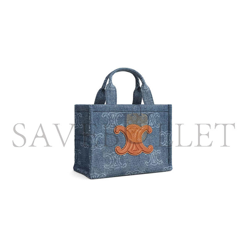 CELINE SMALL CABAS THAIS IN DENIM  199162FYL.07DD (25.5*18.5*12cm)